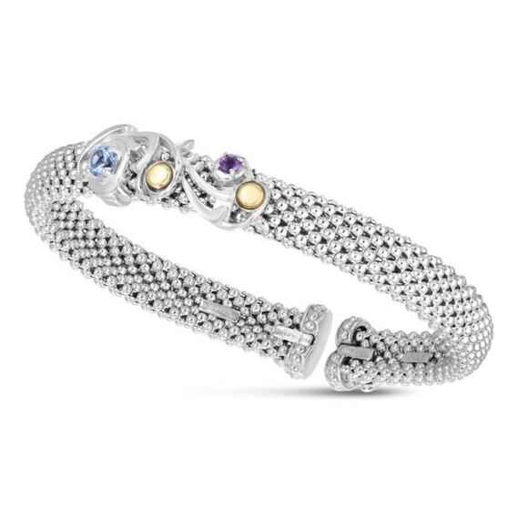 Brand new Phillip Gavriel BAROQUE CUFF WITH GEMSTONES & 18K GOLD - Picture 5 of 16